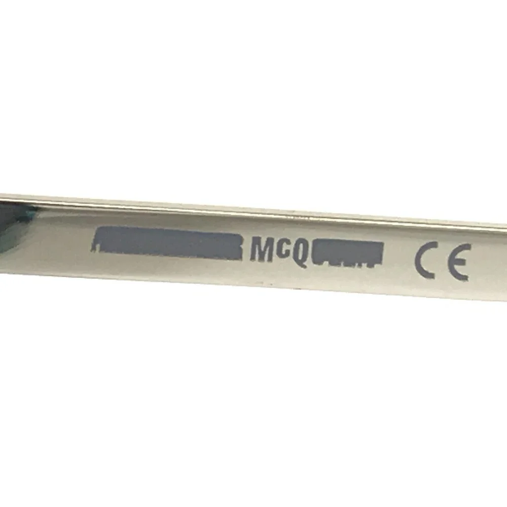 McQ Sunglasses MQ0069S 003 Blue Silver Tortoise Round Frames with Blue Lenses